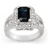 Image 1 : ACA CERTIFIED 3.0ctw SAPPHIRE & DIAMOND RING 14KT GOLD