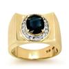 Image 1 : OVERSTOCK 2.33 ctw DIAMOND & SAPPHIRE MEN'S RING GOLD