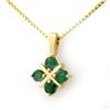 Image 1 : OVERSTOCK CERTIFIED .38 ctw EMERALD PENDANT YELLOW GOLD