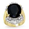 Image 1 : CERTIFIED 16.85ctw SAPPHIRE & DIAMOND RING 14KT GOLD