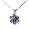 Image 1 : CERTIFIED 1.10 ctw SAPPHIRE LADIES PENDANT WHITE GOLD