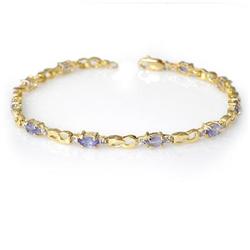 CERTIFIED 2.06ctw TANZANITE & DIAMOND BRACELET GOLD