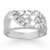 Image 1 : ACA CERTIFIED 0.10 ctw DIAMOND MEN'S RING WHITE GOLD