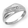 Image 1 : CERTIFIED QUALITY .06 ctw DIAMOND MEN'S RING WHITE GOLD