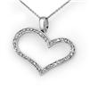 Image 1 : OVERSTOCK 0.60ctw DIAMOND HEART PENDANT 14KT WHITE GOLD