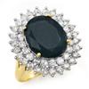 Image 1 : ACA CERTIFIED 15.55ctw SAPPHIRE & DIAMOND RING 14K GOLD