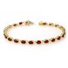 Image 1 : ACA CERTIFIED 7.0 ctw RUBY LADIES TENNIS BRACELET GOLD