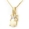 Image 1 : CERTIFIED  0.50ctw OPAL & DIAMOND PENDANT YELLOW GOLD