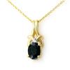 Image 1 : CERTIFIED 1.12ct SAPPHIRE & DIAMOND LADIES PENDANT GOLD