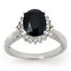 Image 1 : CERTIFIED 3.15ctw SAPPHIRE & DIAMOND RING WHITE GOLD