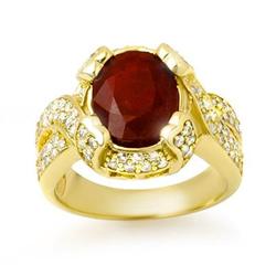 CERTIFIED 7.00ctw RUBY & DIAMOND RING 14KT YELLOW GOLD