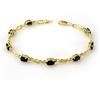 Image 1 : ACA CERTIFIED 5.32ctw SAPPHIRE & DIAMOND BRACELET GOLD