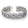 Image 1 : ACA CERTIFIED 24.0ctw TANZANITE & DIAMOND BRACELET GOLD