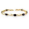 Image 1 : CERTIFIED 7.0ctw SAPPHIRE LADIES BRACELET YELLOW GOLD