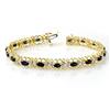 Image 1 : CERTIFIED 7.02ctw SAPPHIRE & DIAMOND BRACELET GOLD