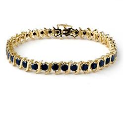 ACA CERTIFIED 7.0ct BLACK DIAMOND TENNIS BRACELET GOLD