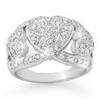 Image 1 : OVERSTOCK 1.50ctw DIAMOND LADIES RING 14KT WHITE GOLD