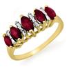 Image 1 : OVERSTOCK CERTIFIED .88ctw RUBY LADIES RING YELLOW GOLD