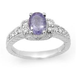 ACA CERTIFIED 2.0ctw TANZANITE & DIAMOND RING 14KT GOLD