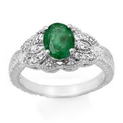 ACA CERTIFIED 1.85ctw EMERALD & DIAMOND RING 14KT GOLD