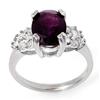 Image 1 : CERTIFIED 2.65 ctw AMETHYST & DIAMOND RING WHITE GOLD