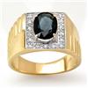 Image 1 : ACA OVERSTOCK 2.65ct SAPPHIRE & DIAMOND MEN'S RING GOLD