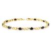 Image 1 : CERTIFIED 3.42 ctw SAPPHIRE & DIAMOND BRACELET GOLD