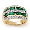 Image 1 : ACA CERTIFIED 2.25ctw EMERALD & DIAMOND RING 14KT GOLD