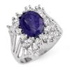 Image 1 : ACA CERTIFIED 4.44ctw TANZANITE & DIAMOND RING 14K GOLD