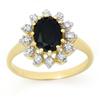 Image 1 : CERTIFIED 2.40 ctw SAPPHIRE & DIAMOND RING YELLOW GOLD