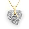 Image 1 : OVERSTOCK 1.0ctw DIAMOND HEART PENDANT YELLOW GOLD