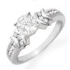 Image 1 : FAMOUS ENGAGEMENT RING 1.10 ctw DIAMOND 14KT WHITE GOLD