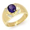 Image 1 : OVERSTOCK 2.80 ctw DIAMOND & TANZANITE MEN'S RING GOLD