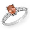 Image 1 : CERTIFIED 1.55ctw PINK TOURMALINE & DIAMOND RING GOLD