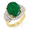 Image 1 : ACA CERTIFIED 7.56ctw EMERALD & DIAMOND RING 14KT GOLD