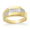 Image 1 : CERTIFIED QUALITY .03ctw DIAMOND MEN'S RING YELLOW GOLD