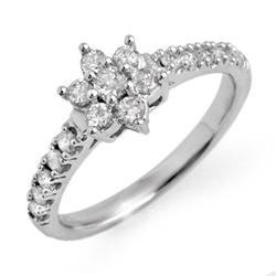 CERTIFIED 0.68ctw DIAMOND ANNIVERSARY RING WHITE GOLD