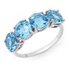 Image 1 : OVERSTOCK CERTIFIED 3.66ctw BLUE TOPAZ RING WHITE GOLD