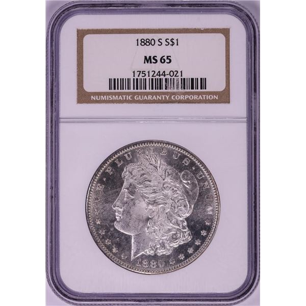 1880-S $1 Morgan Silver Dollar Coin NGC MS65