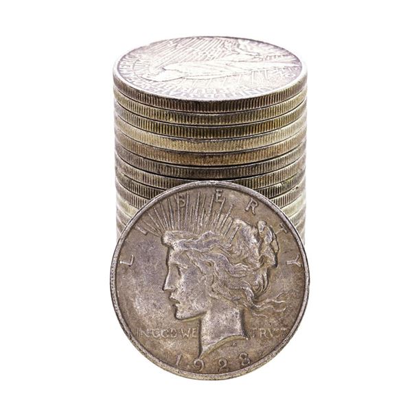 Lot of (20) $1 Peace Silver Dollar Coins