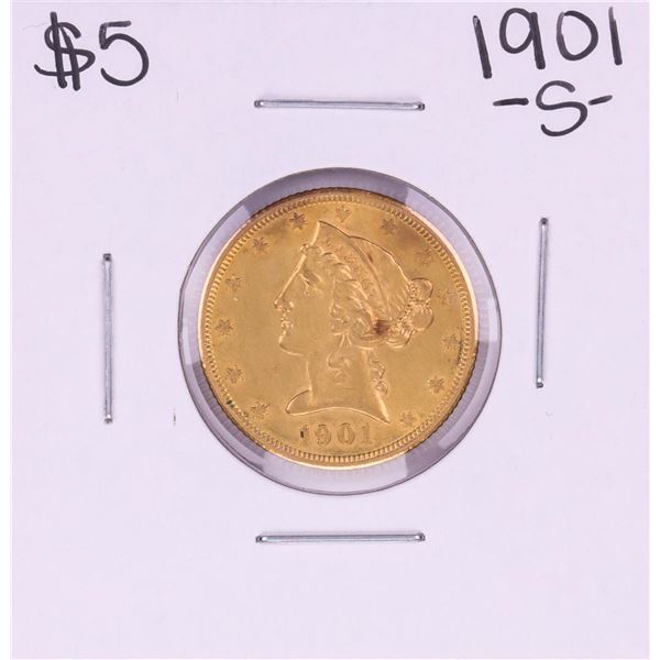 1901-S $5 Liberty Head Half Eagle Gold Coin