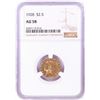 Image 1 : 1928 $2 1/2 Indian Head Quarter Eagle Gold Coin NGC AU58