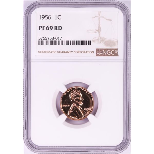 1956 Proof Lincoln Wheat Cent Coin NGC PF69RD