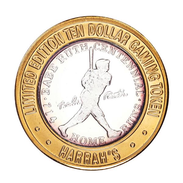 .999 Silver Harrah's Reno, Nevada $10 Casino Limited Edition Gaming Token