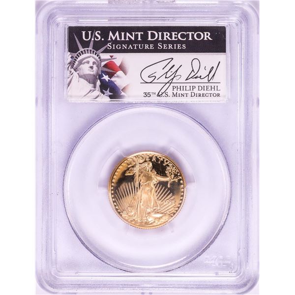 1995-W $10 Proof American Gold Eagle Gold Coin PCGS PR70DCAM Diehl Signature