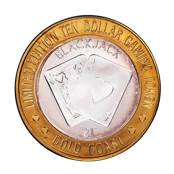 .999 Fine Silver Gold Coast Las Vegas, Nevada $10 Casino Limited Edition Gaming Token