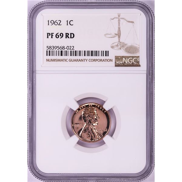1962 Proof Lincoln Memorial Cent Coin NGC PF69RD
