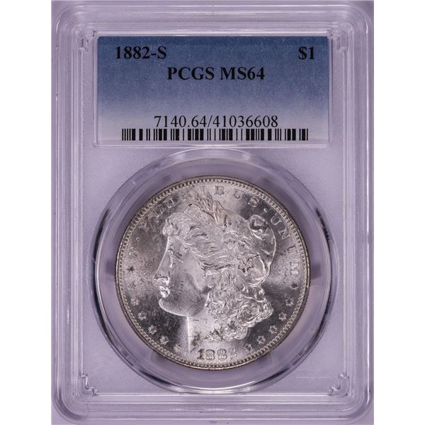 1882-S $1 Morgan Silver Dollar Coin PCGS MS64