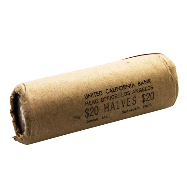 Original Shotgun Roll of (40) Brilliant Uncirculated 1963-D Franklin Half Dollar Coins