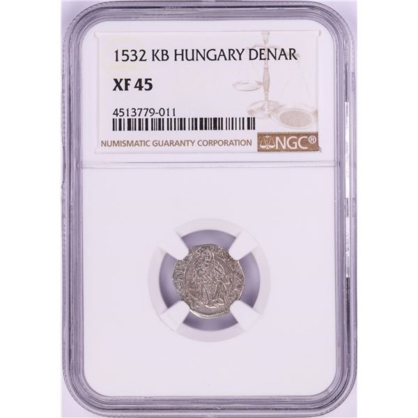 1532 KB Hungary Denar 'Madonna and Child' Coin NGC XF45